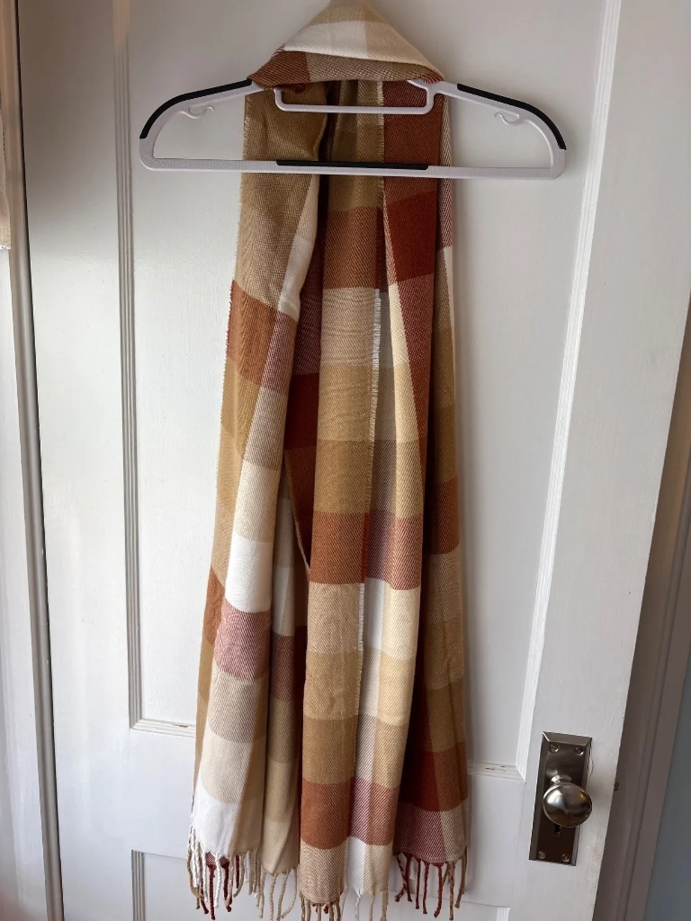 JCrew Classic Scarf, ivory hot dessert, NWT